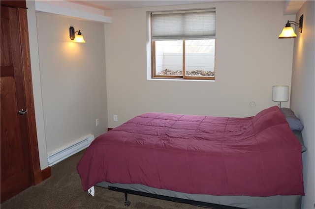 925 Bluff View Cir, Chippewa Falls, WI 54729 - carpeted bedroom with a baseboard radiator