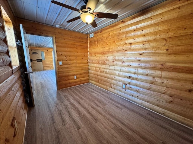 4607N Koeppler Rd, Ojibwa, WI 54862 - unfurnished room featuring ceiling fan and wood finished floors