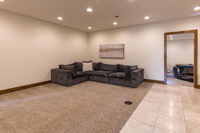 9458 Warner Rd, Winneconne, WI 54986 - living room with recessed lighting and light colored carpet