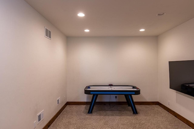9458 Warner Rd, Winneconne, WI 54986 - game room with recessed lighting and carpet flooring