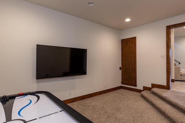 9458 Warner Rd, Winneconne, WI 54986 - bedroom with recessed lighting and light colored carpet