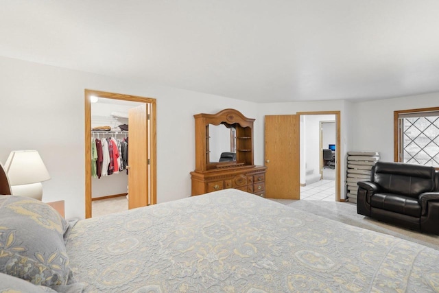 N7589 Lakeside Dr, Portage, WI 53901 - bedroom featuring a spacious closet, carpet flooring, and a closet