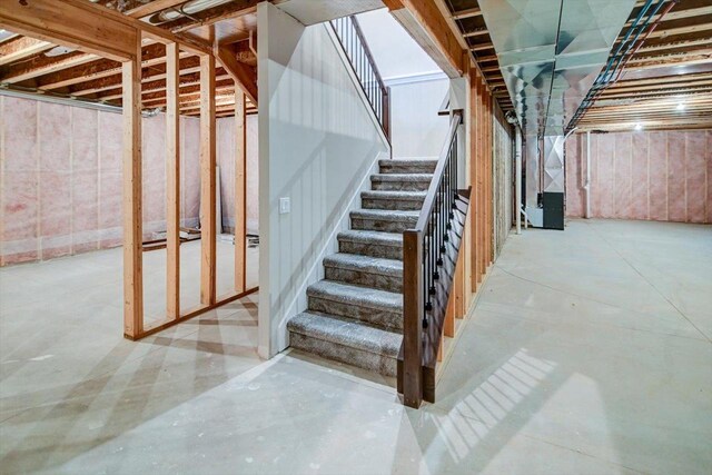 4021 Red Hawk Run, Black Earth, WI 53515 - unfinished below grade area with stairs