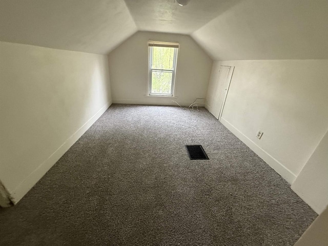 1921 S Wisconsin Ave, Beloit, WI 53511 - additional living space with carpet flooring, lofted ceiling, and baseboards