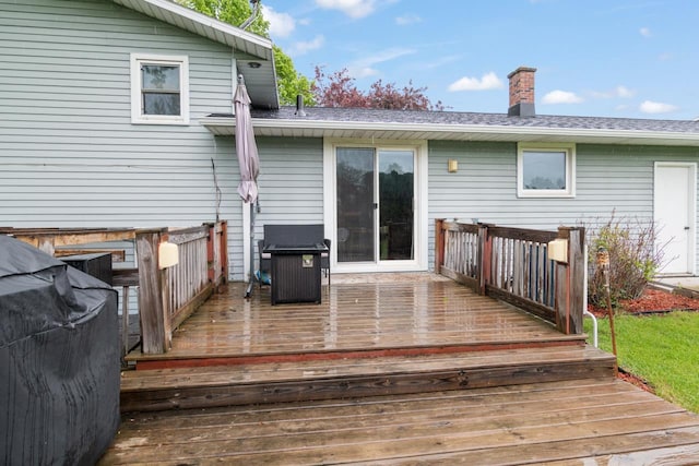 2282 Collier Ct, Green Bay, WI 54311 - wooden deck with a grill