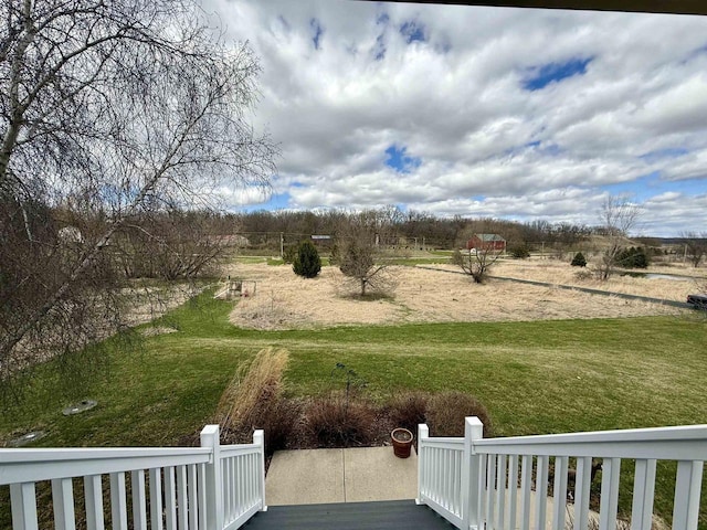 view of yard featuring a deck