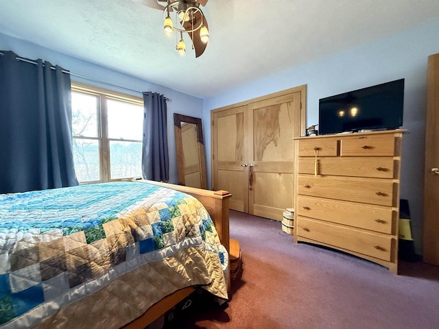 bedroom featuring carpet