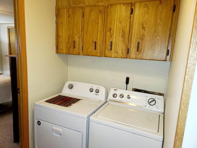 N9140 Snow Snake Trl, Necedah, WI 54646 - laundry area with washing machine and clothes dryer and cabinet space
