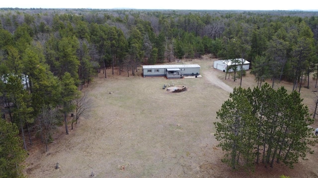 N9140 Snow Snake Trl, Necedah, WI 54646 - birds eye view of property with a forest view