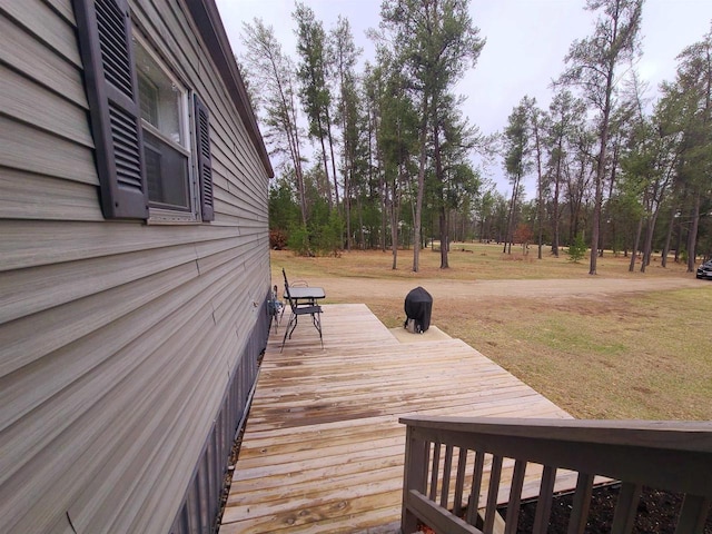 N9140 Snow Snake Trl, Necedah, WI 54646 - wooden deck featuring a yard