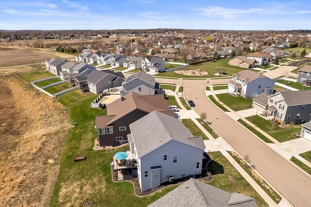 birds eye view of property featuring a residential view