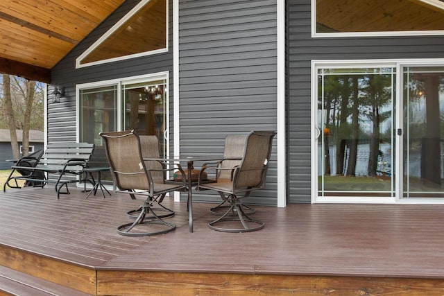 905 Plymouth Ct, Nekoosa, WI 54457 - deck with outdoor dining space