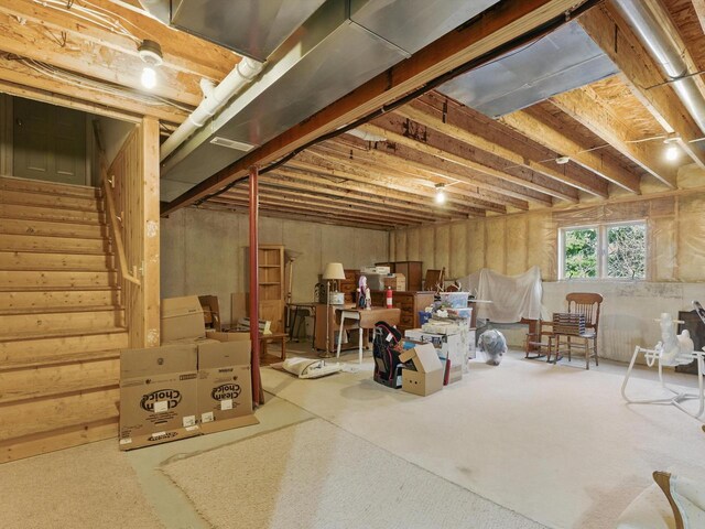 W7436 County Road V, Cascade, WI 53011 - basement with stairway