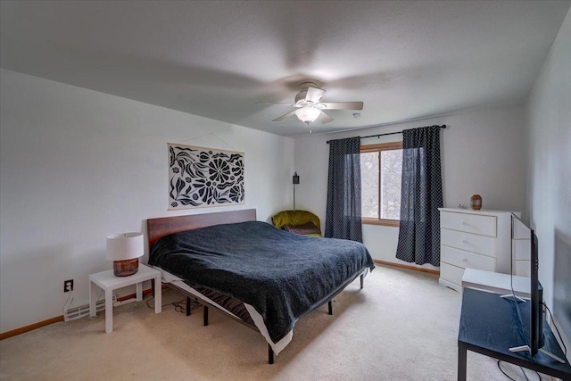 25 Cherbourg Ct, Madison, WI 53711 - bedroom with light colored carpet, baseboards, and ceiling fan