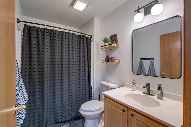25 Cherbourg Ct, Madison, WI 53711 - full bathroom featuring toilet, vanity, and a shower with curtain