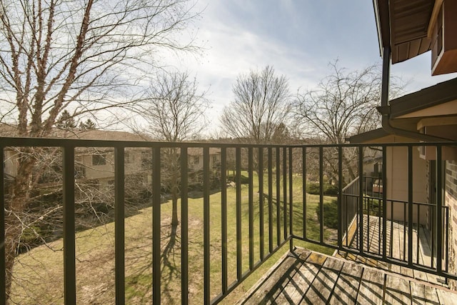 deck featuring a yard