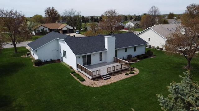 aerial view featuring a residential view
