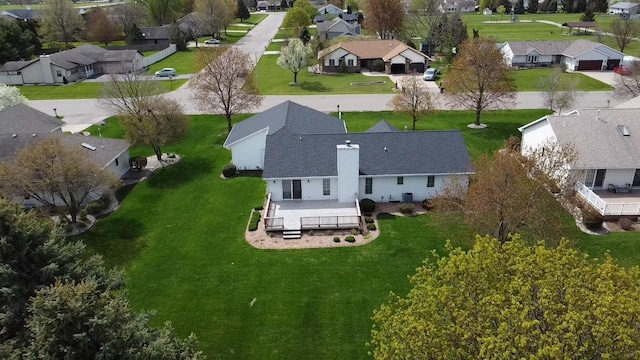 drone / aerial view featuring a residential view