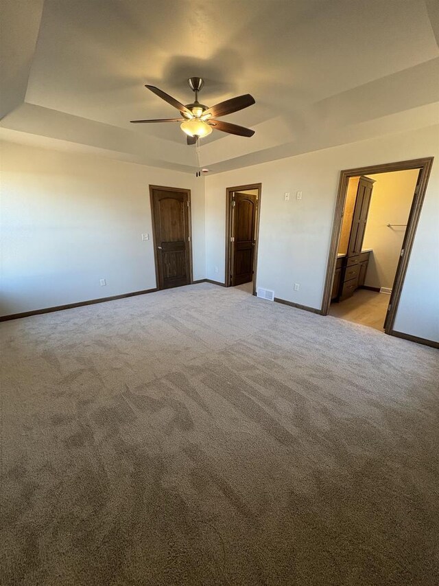 1354 Shelby Ln, De Pere, WI 54115 - unfurnished bedroom featuring light colored carpet, ceiling fan, and baseboards