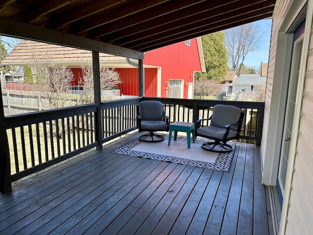 deck with fence