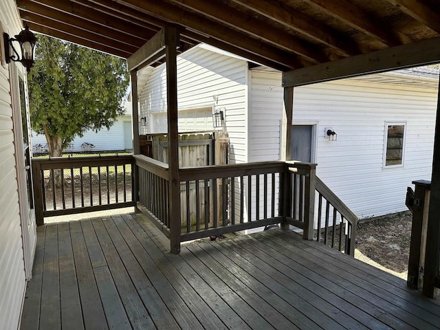 view of wooden terrace