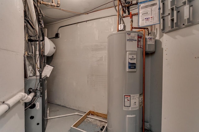 utilities featuring electric water heater
