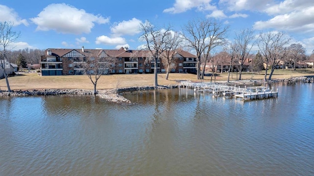 view of water feature featuring a floating dock