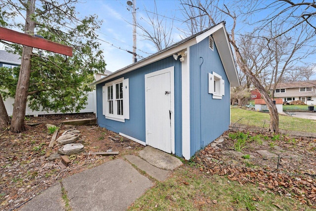view of outbuilding with an outbuilding