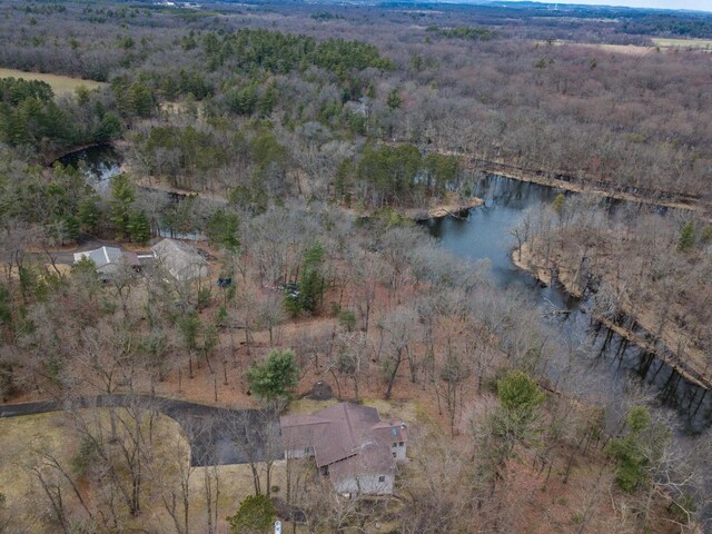 W3760 W Lemonweir Ct, Mauston, WI 53948 - aerial view with a wooded view and a water view
