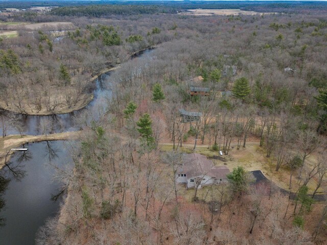 W3760 W Lemonweir Ct, Mauston, WI 53948 - bird's eye view featuring a view of trees and a water view