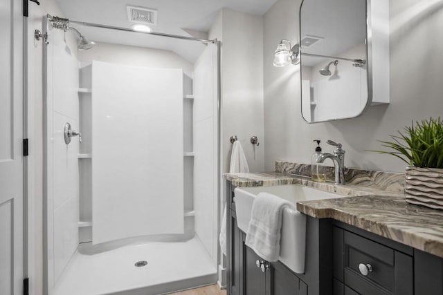 5308 Mckenna Rd, Monona, WI 53716 - bathroom featuring vanity and a stall shower