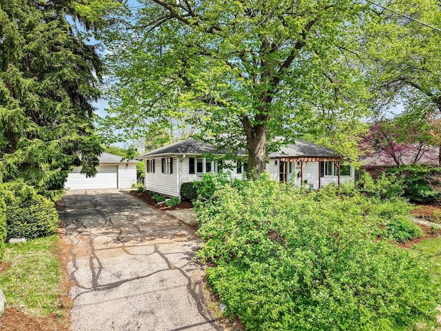 5308 Mckenna Rd, Monona, WI 53716 - ranch-style home with an outdoor structure and a detached garage