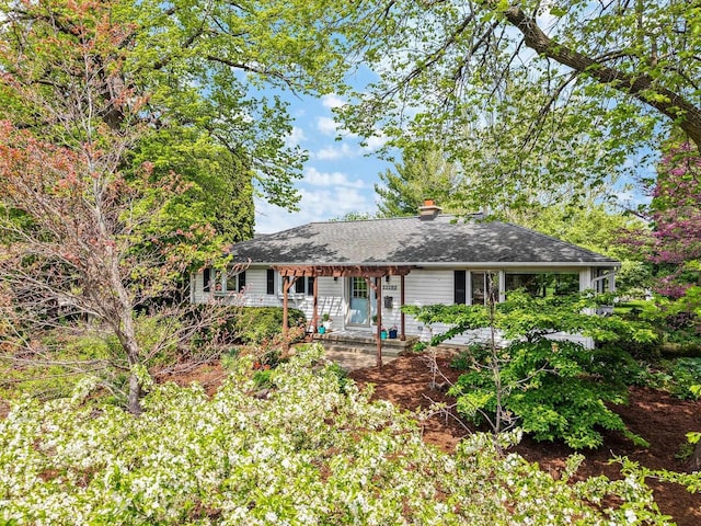 5308 Mckenna Rd, Monona, WI 53716 - ranch-style house with a chimney
