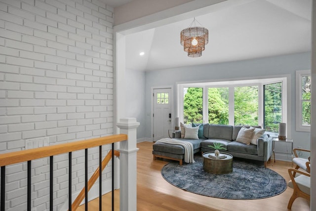 5308 Mckenna Rd, Monona, WI 53716 - living area with light wood-type flooring and a chandelier