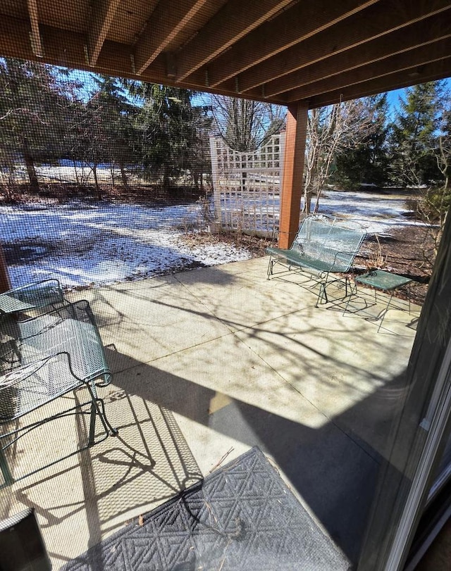 view of patio with fence
