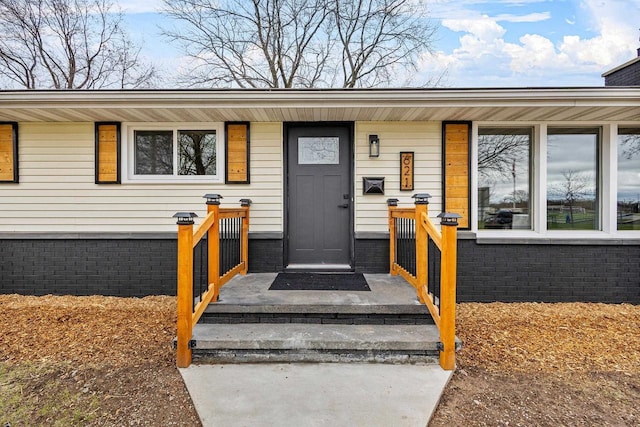 view of doorway to property