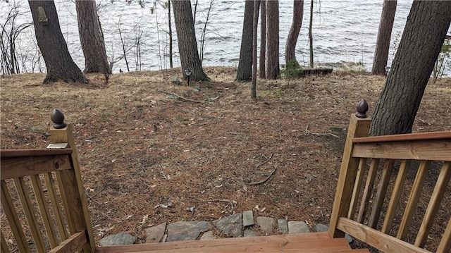6051 Elsie Rd, Stone Lake, WI 54876 - view of yard with a water view