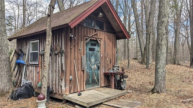 6051 Elsie Rd, Stone Lake, WI 54876 - view of outbuilding with an outdoor structure