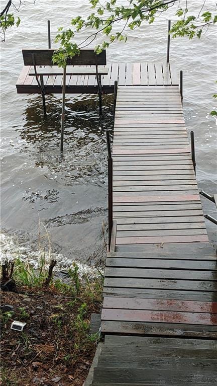 6051 Elsie Rd, Stone Lake, WI 54876 - dock with a water view