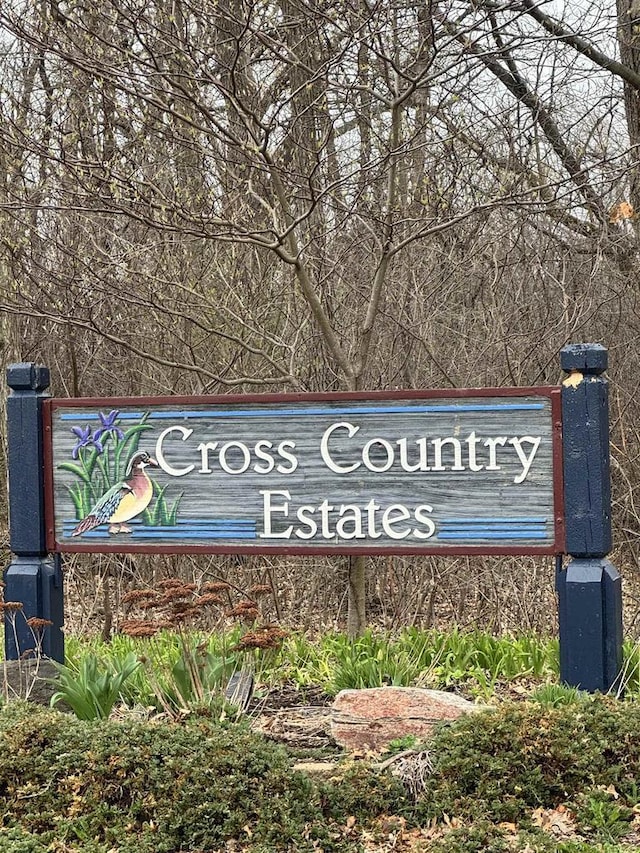 view of community sign
