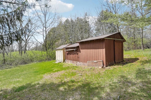view of shed