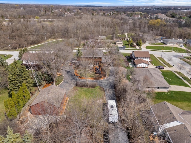 drone / aerial view featuring a residential view