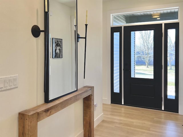 3156 Breeze Dr, Sun Prairie, WI 53590 - foyer entrance featuring baseboards and light wood-style floors