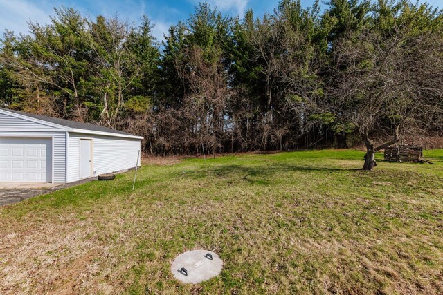 W2252 Spring Lake Rd, Markesan, WI 53946 - view of yard featuring an outbuilding and a garage
