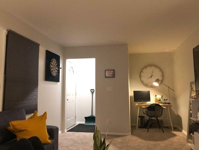 interior space featuring baseboards