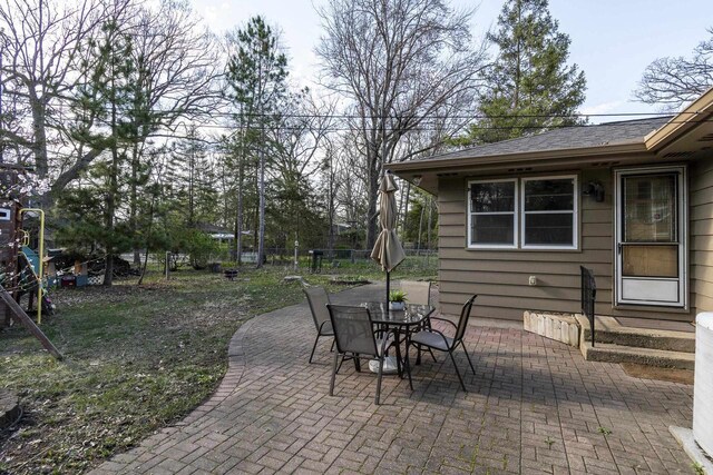 view of patio / terrace with fence and outdoor dining space