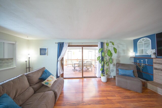 2607 King James Way, Fitchburg, WI 53719 - living room with wood finished floors and a textured ceiling