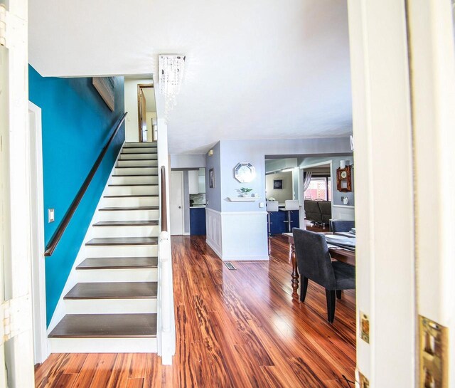 2607 King James Way, Fitchburg, WI 53719 - staircase with wood finished floors