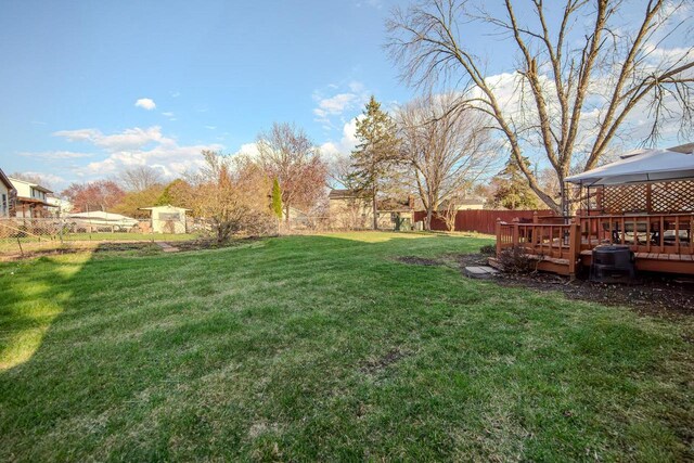 2607 King James Way, Fitchburg, WI 53719 - view of yard featuring a fenced backyard, a gazebo, and a deck