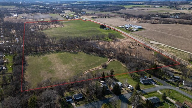 W14390 State Road 23-49, Ripon, WI 54971 - birds eye view of property with a rural view